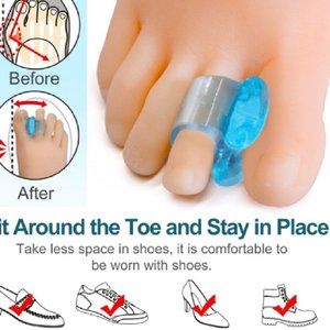 1 Pair Silicone Gel Bunion Toe Corrector Orthotics Straightener Separator Pain